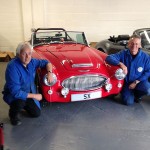 Sebring boss, Phil Overall (left), with race engineer, Geoff Kinston, who has devised new suspension and geometry for the Sebring International range of Healey replicas.