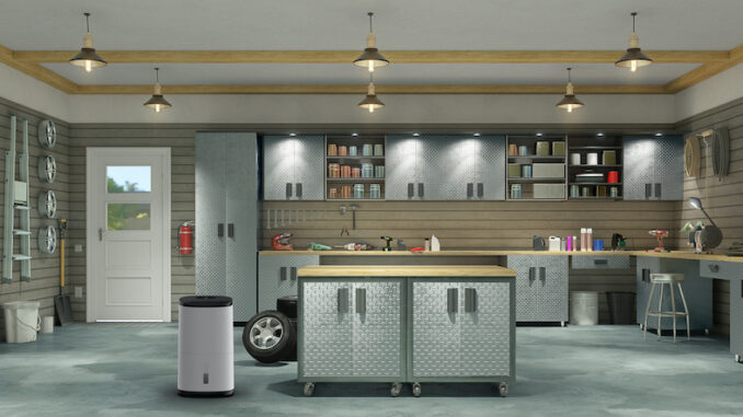 Modern garage interior. 3d illustration