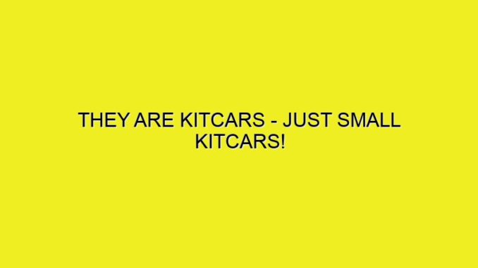 THEY ARE KITCARS - JUST SMALL KITCARS!